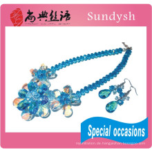 modischer fantastischer blauer Himmel flippiges städtisches großes und klumpiges exotisches reizendes bling Bling China Kristall beste Importe Großhandelsschmucksachen